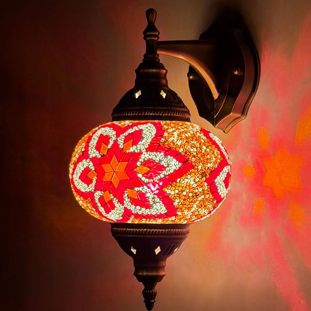 Lampa ścienna Retro Egzotyczna Ręcznie Wykonana Mozaika Specjalna Restauracja Hotel Pensjonat Korytarz Lampa ścienna