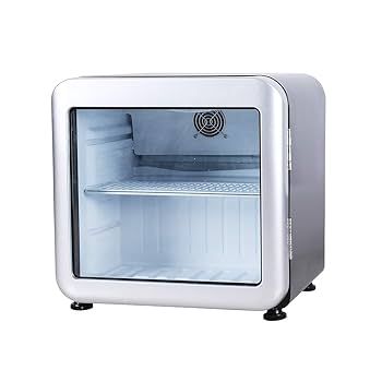 Amazon | Hijiru レトロ冷蔵ショーケース46L/ブラック（扉色