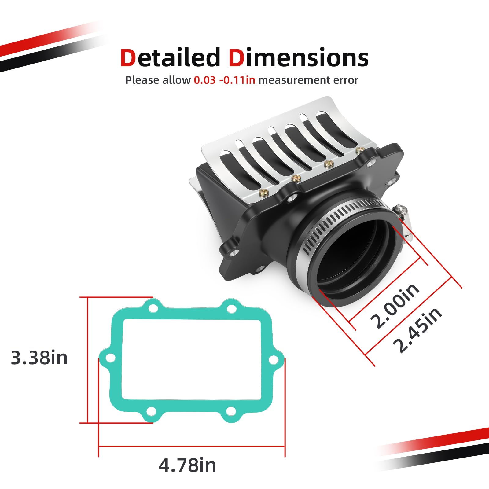 Amazon.com: Carburetor Carb Flange Intake Socket & Reed Valve