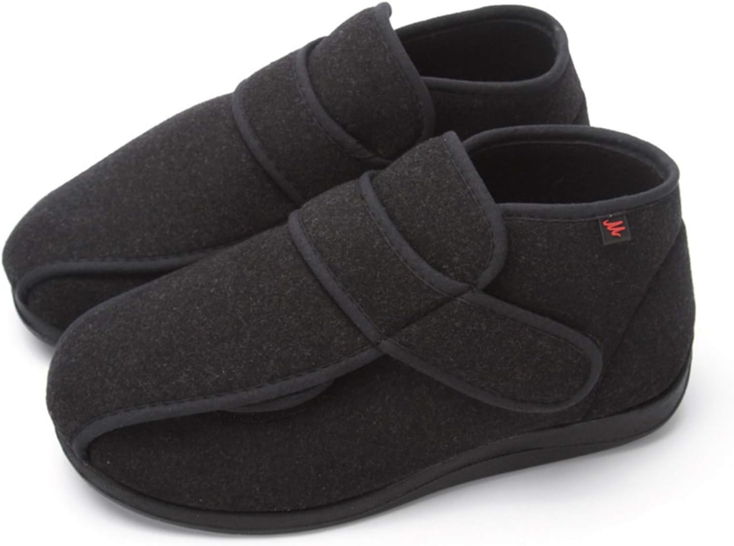 ZYXP Diabetische schoenen, warme pluche extra brede slippers voor dames, binnen/buiten, casual