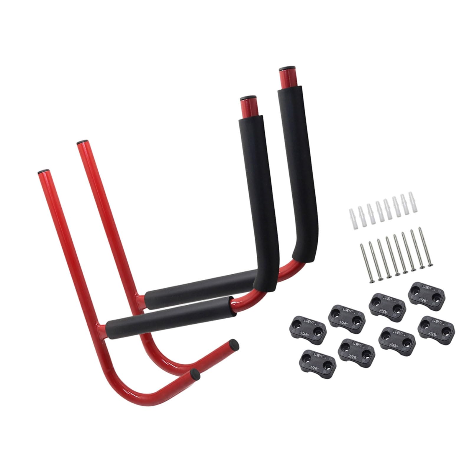 Jazuaiao Duty Wall Mounted Kayak Paddles Board Hanger Space Saving Storage Rack for Garage Storage and Outdoor Display Rubberized Board Hanger