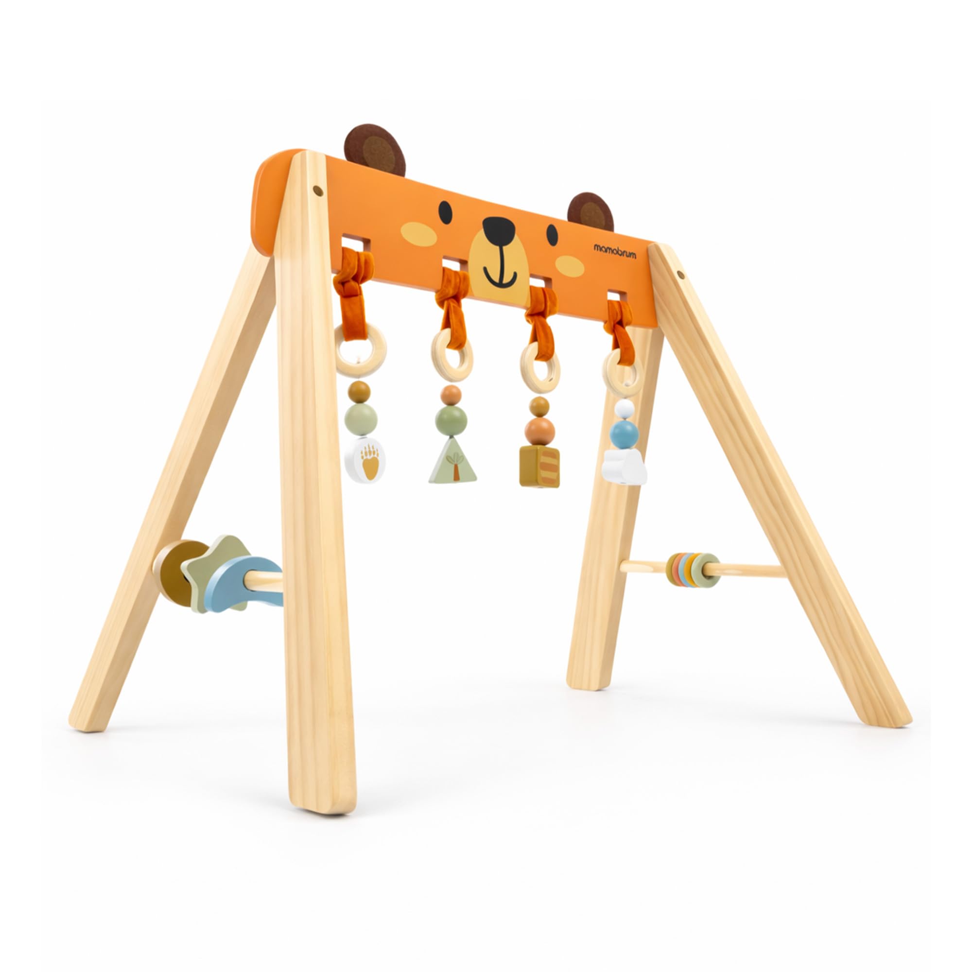 Mamabrum Support éducatif en bois pour bébé gymnastique sensorielle Montessori Motor Petit développement ours