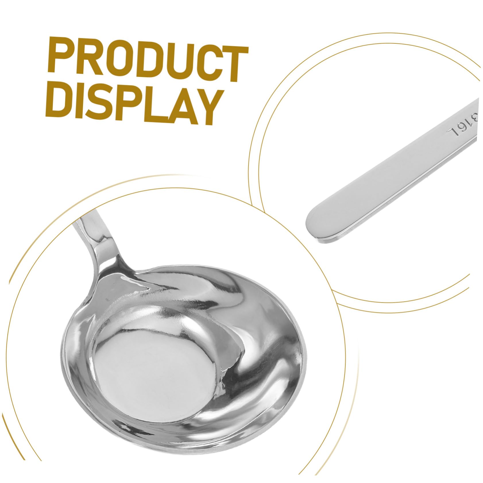 PRETYZOOM 8 Stck. Langen Griff Schräg Unter Runder Löffel Suppenkelle Servieren Hot Pot Löffel Schöpfkellen Zum Servieren Suppenkelle Aus Stahl Edelstahl 316 Silber