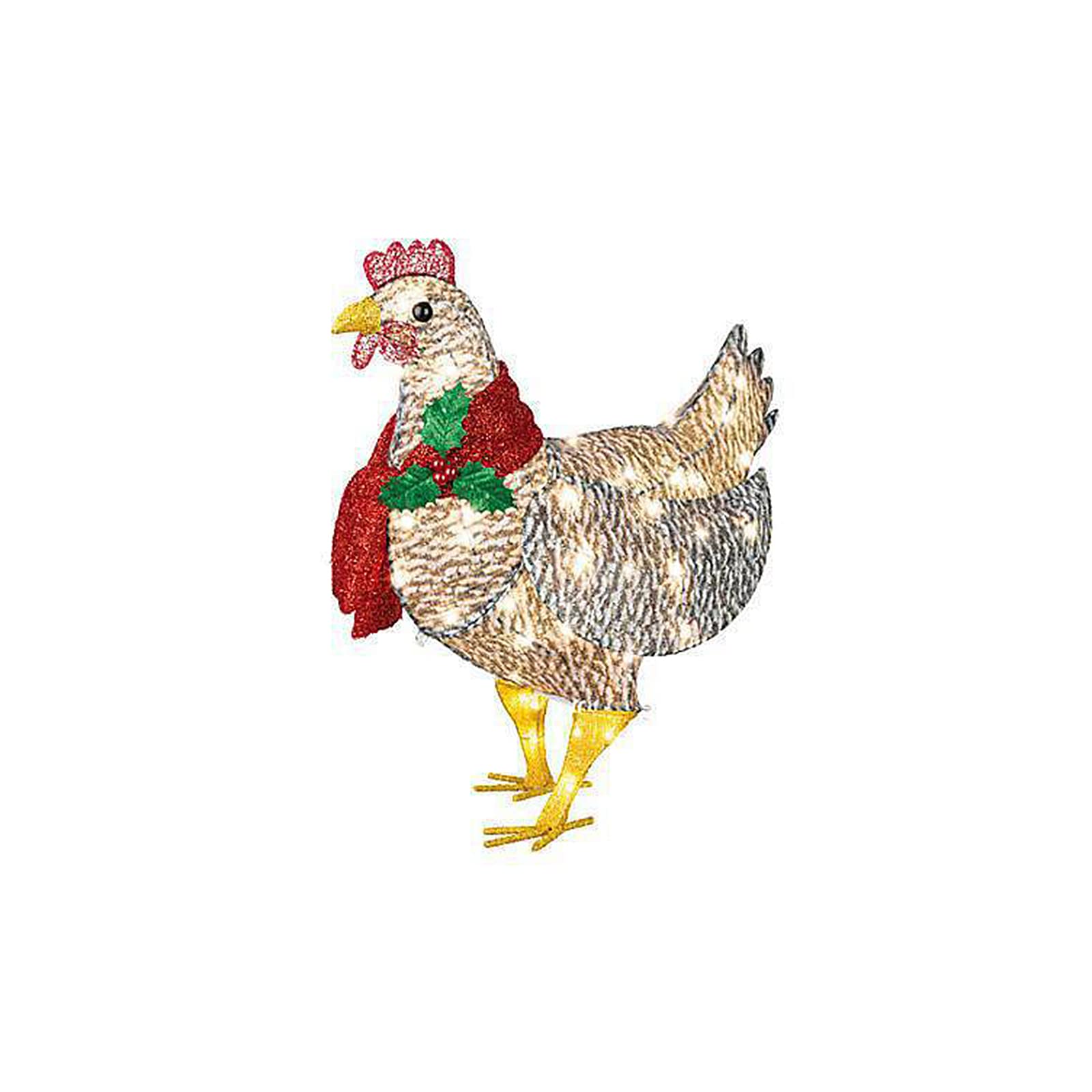 Easter Light Up Chickens Christmas Decorations, Garden Light Up Chickens, Christmas Outdoor Decorations Christmas Decorations with Lights Christmas Yard Art Decorations Garden Patio Lawn (A)