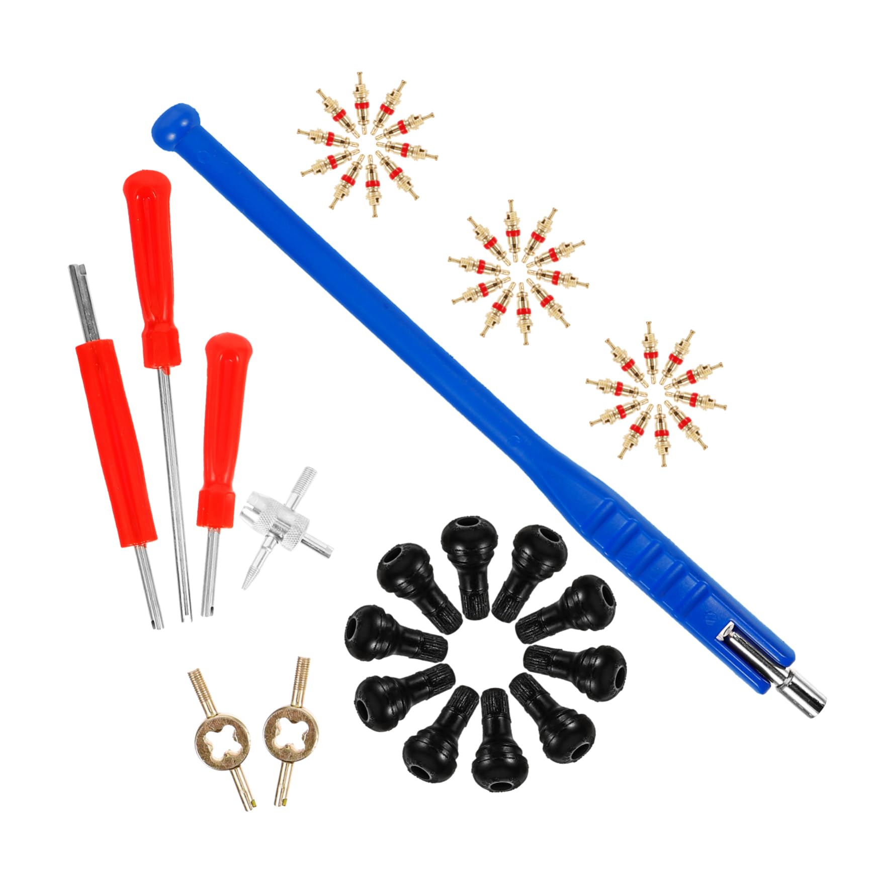 Holibanna 1Set Tire Valve Stem Tool Puller Kit Easy Use Valve Core Removal Tool for Motorcycles Bicycles Versatile Tire Repair Wide Applicability