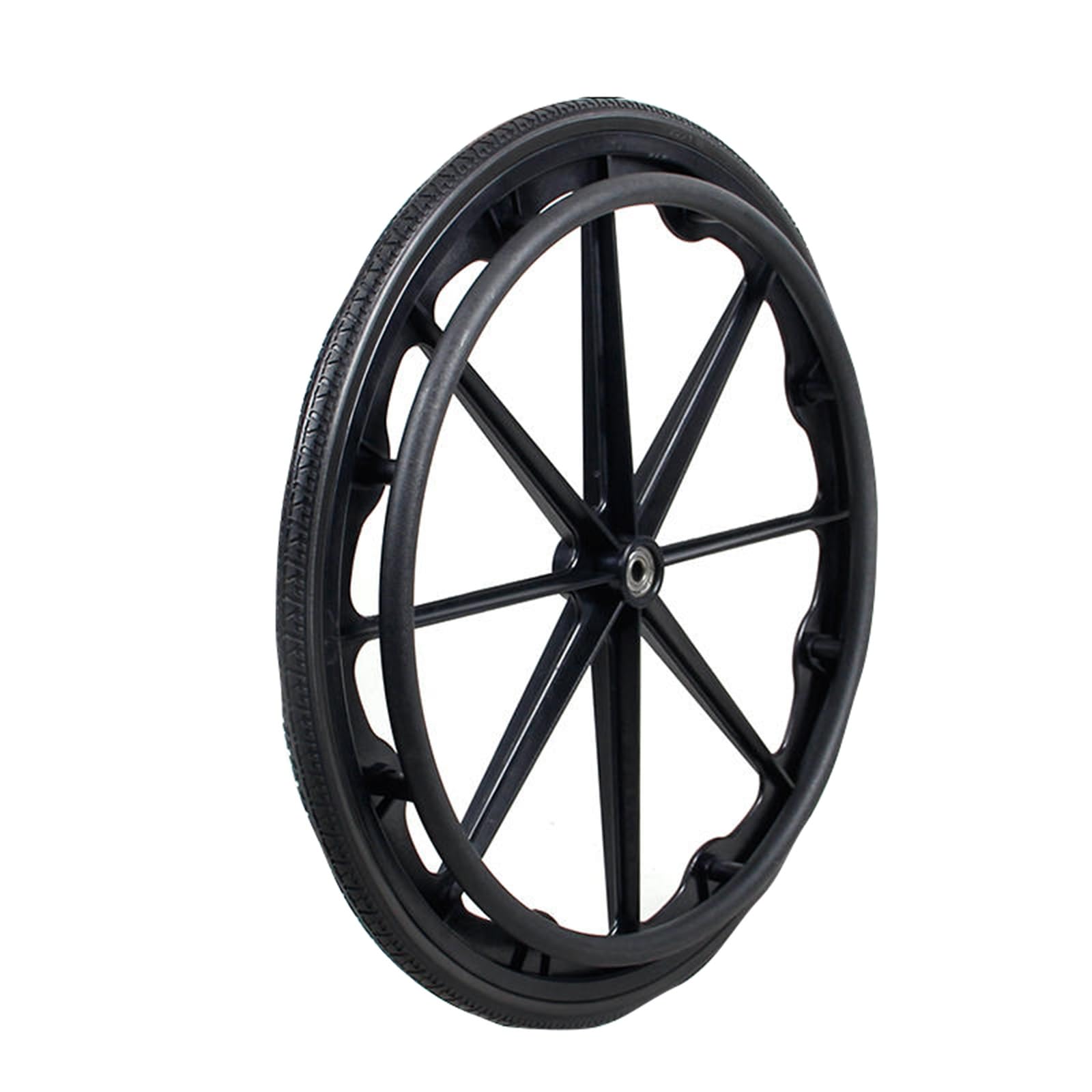 Ruedas traseras for silla de ruedas de 20, 22 y 24 pulgadas, llantas sólidas, ruedas integradas, seguras y duraderas(22 inches)