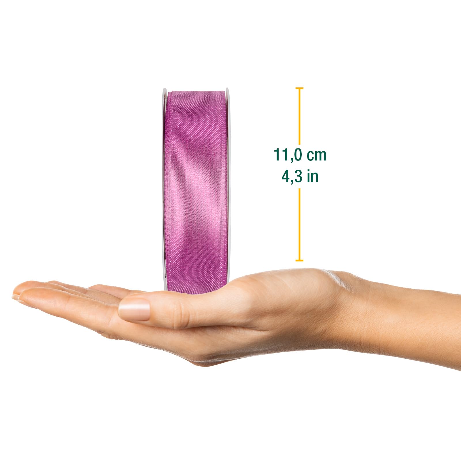 Halbach Seidenbänder Gift Ribbon Width 25 mm Length 25 m Ribbon Made in Germany Gift Ribbons in a Variety of Colours and Widths Perfect for Packaging and Decorating Colour: Rose Pink - Image 2