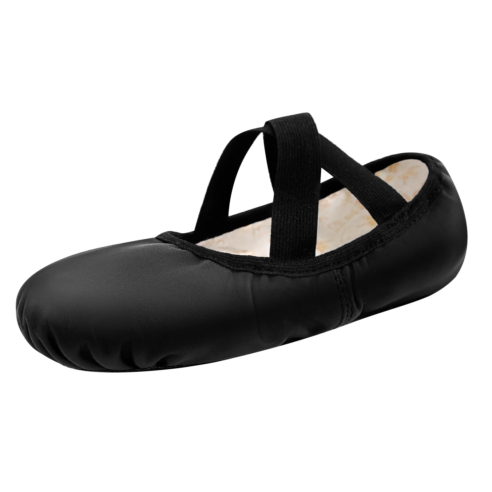 Zapatos de Ballet Niñas con Cuero Genuino, Zapatos de Danza Mujeres, Suela Dividida de Ante para Bailarinas Gimnasia Planas