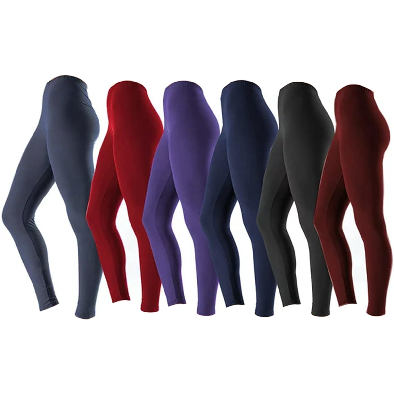 Generisch Leggings da donna a vita alta, da yoga, modellanti, sportivi, taglie grandi, elasticizzati, per il tempo libero, leggeri e traspiranti, in tinta unita, per tutti i giorni e il tempo libero