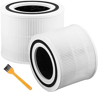 Core 300 Replacement Filter for LEVOIT Core 300 and Core 300S VortexAir Air Purifier, 3-in-1 H13 True HEPA Filter, High-Efficiency Activated Carbon, Compared to Part # Core 300-RF, 2 Pack