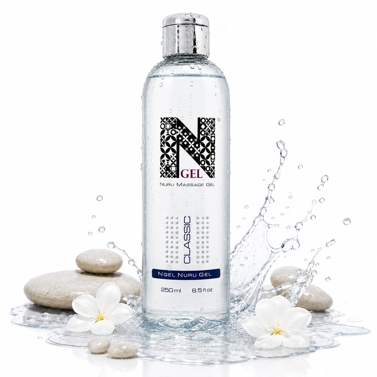 Gel de massage Nuru Classic 250 ml – gel massage Body to Body – gel de massage à base d’eau – concentré donne 375 ml – fabriqué dans l’UE