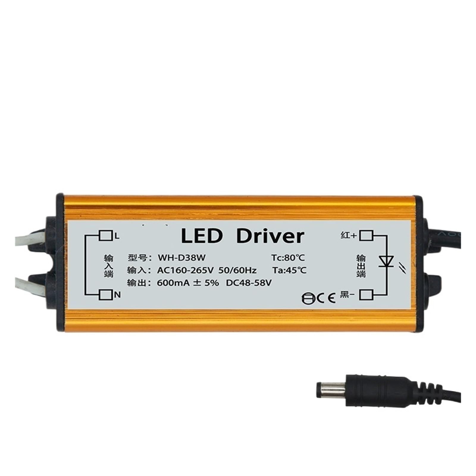 Ballast 38W 600mA anti-scintillement pour contrôleur de lampe