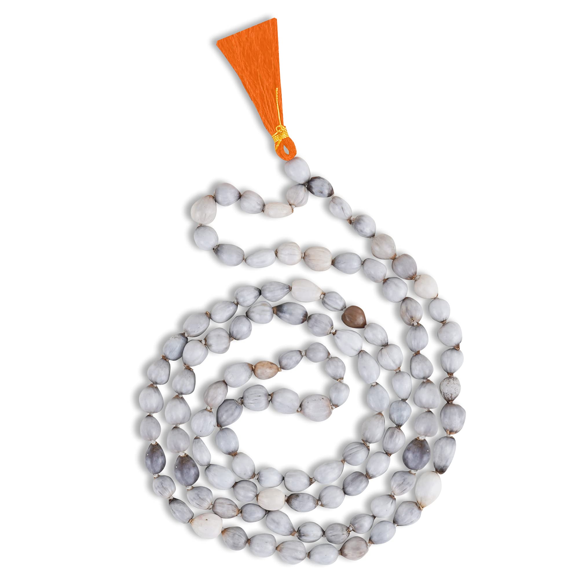 Arihant Gems and Jewels® Vaijayanti Jaap Mala | Original 108+1 Beads Natural & Authentic | Oval Shape Rosary of Victory | Reiki Energized by Grandmaster & Vastu Expert for Puja & Jaap