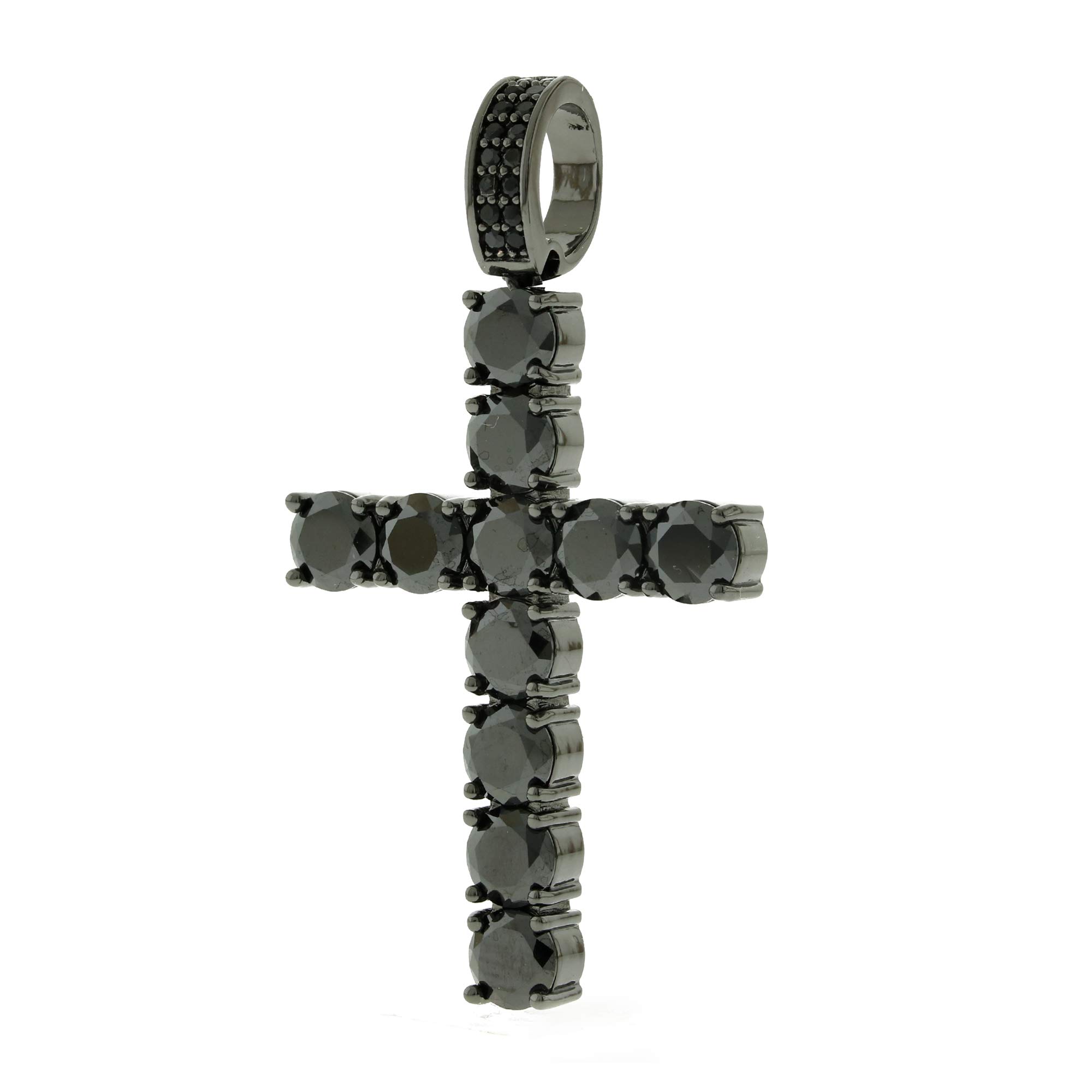 Unisex 3mm ANTI-TARNISH Real Oxidized 925 Sterling Silver Black Tennis Chain AAA CZ Stones One Row Choker Necklace 18-24'' Bracelet 7-9''