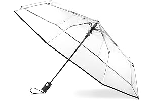 High Visibility Clear Canopy Automatic Open Foldable Umbrella
