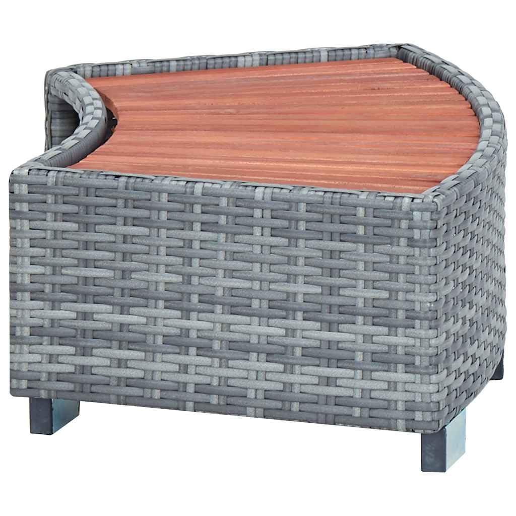 Générique Marche de Spa Gris Résine tressée 92 x 45 x 25 cm,Maison & Jardin,Piscine & Spa,Accessoires pour piscines & spas,Échelles, escaliers & rampes de Piscine,Gris,6.8 KG,46461
