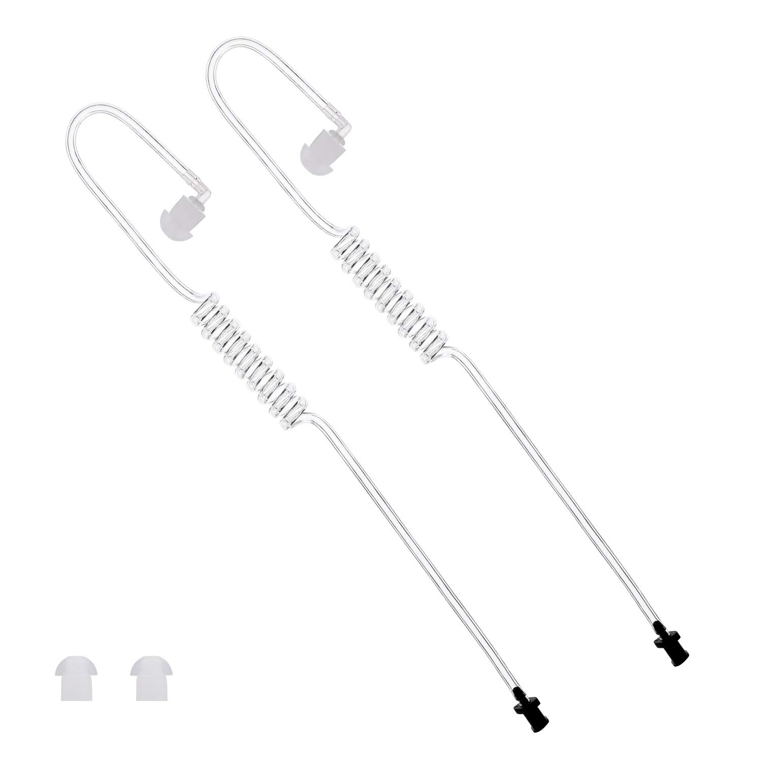 Acoustic Air Coil Tube Replacement for Two-Way Radio Earpiece (2 Pack)