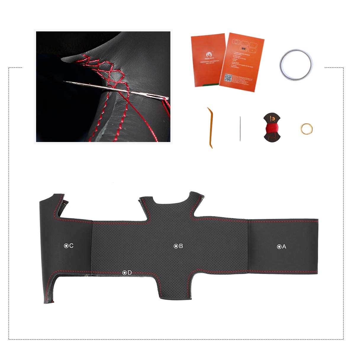 MEWANT Couvre Volant pour Peugeot 308/308 SW / 3008/5008 Housse De Volant