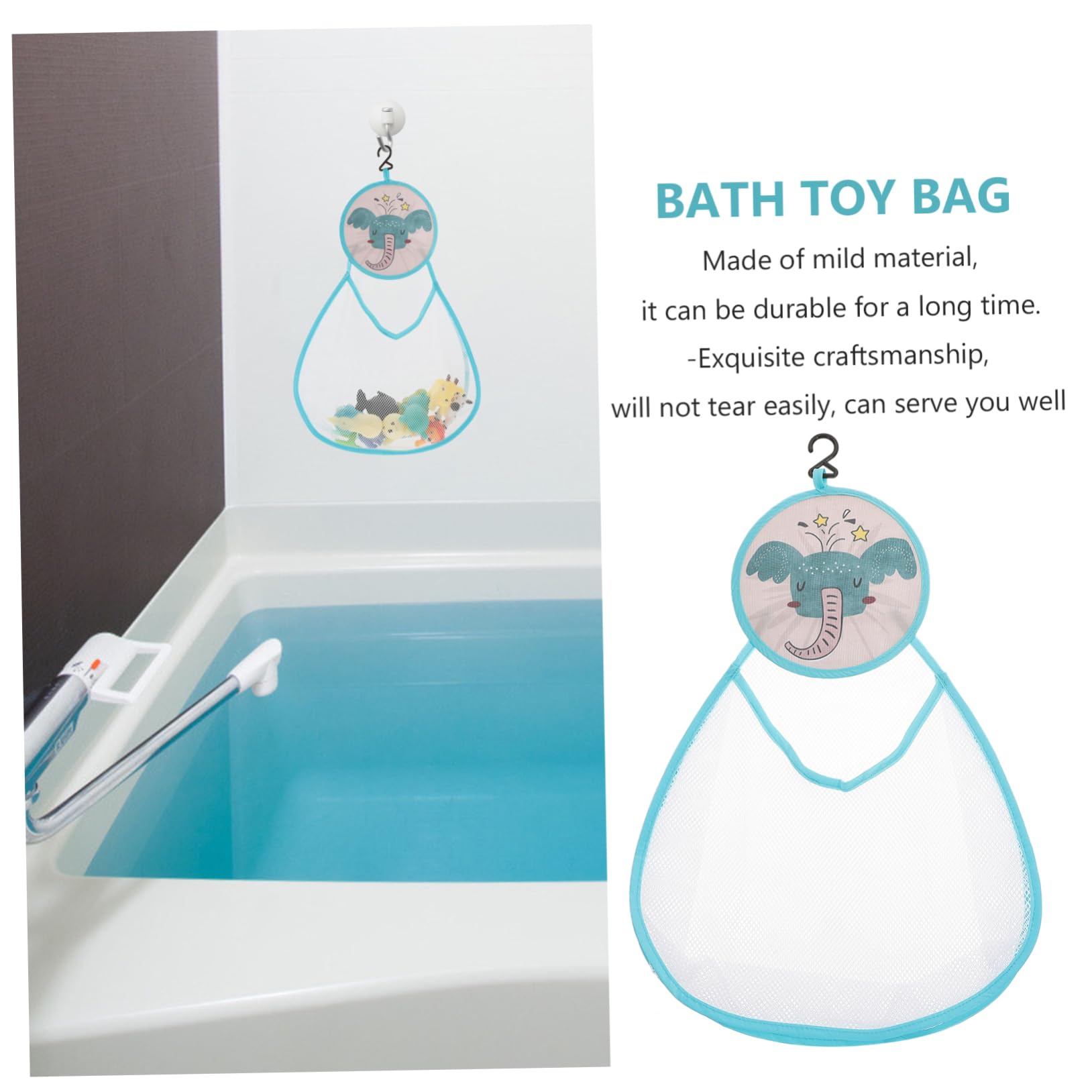 PRETYZOOM 5St Aufbewahrungstasche für Spielzeug Badespielzeughalter aus Mesh Aufbewahrungswanne Bad Aufbewahrungsbeutel Aufbewahrungstasche für den Haushalt Mesh-Badespielzeug-Organizer Netz