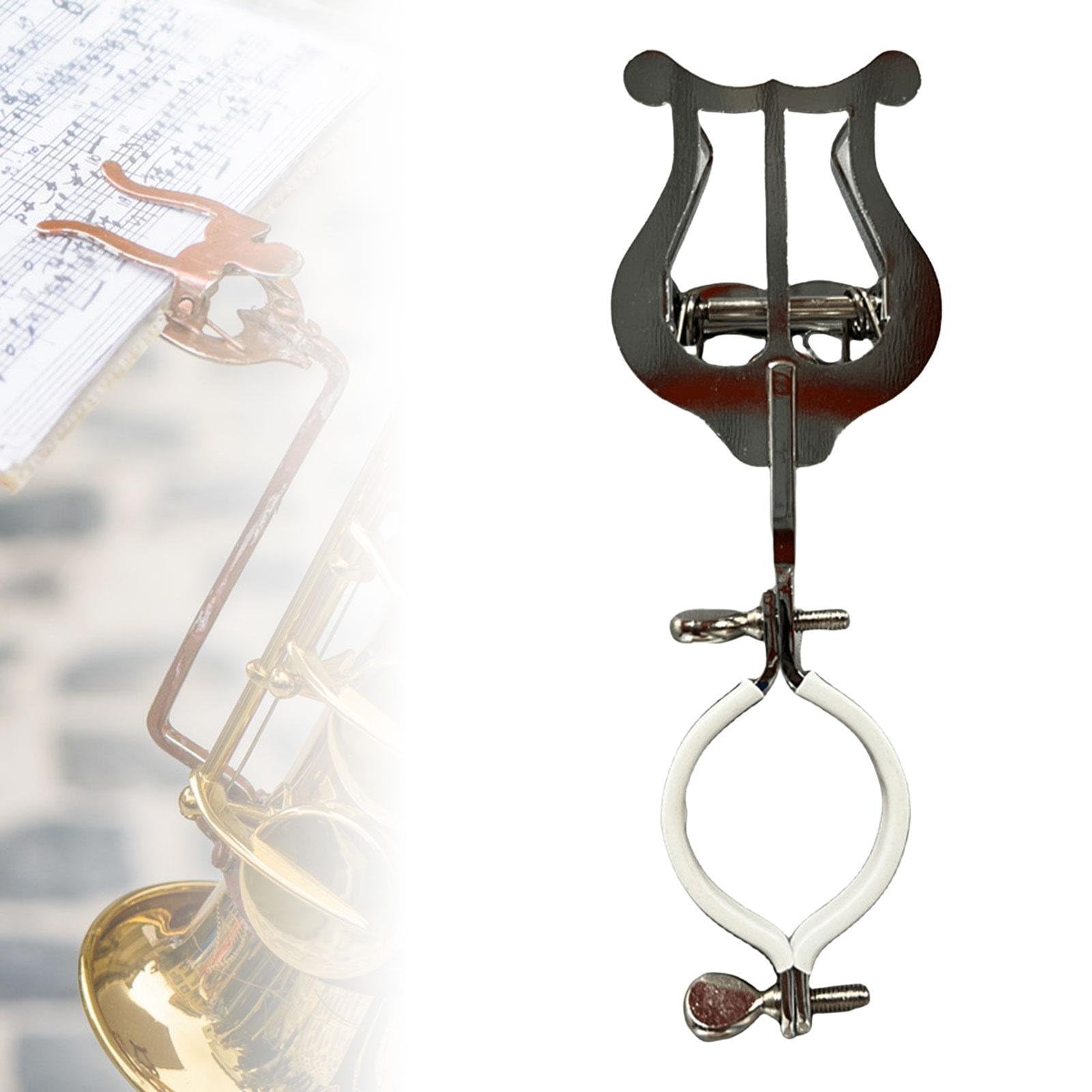 Blacha zacisk uchwyt na instrumenty metalowy arkusz trąbka klips stojak klarnet lira arkusz do kornetu francuskiej orkiestry marszowej
