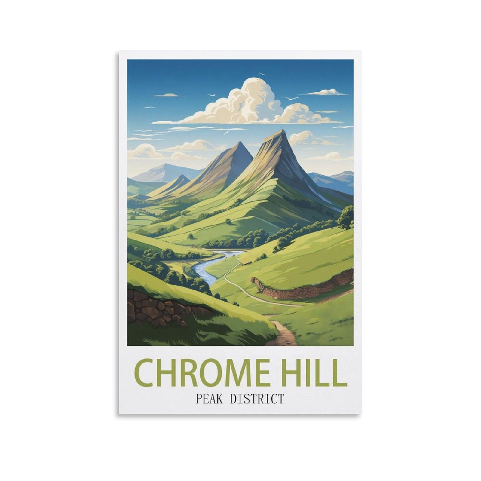 EZMLFA 5D Diamond Art Kits for Beginner,Chrome Hill Crystal Rhinestone Embroidery Craft Kits for Home Wall Decor Gifts, 40x40cm
