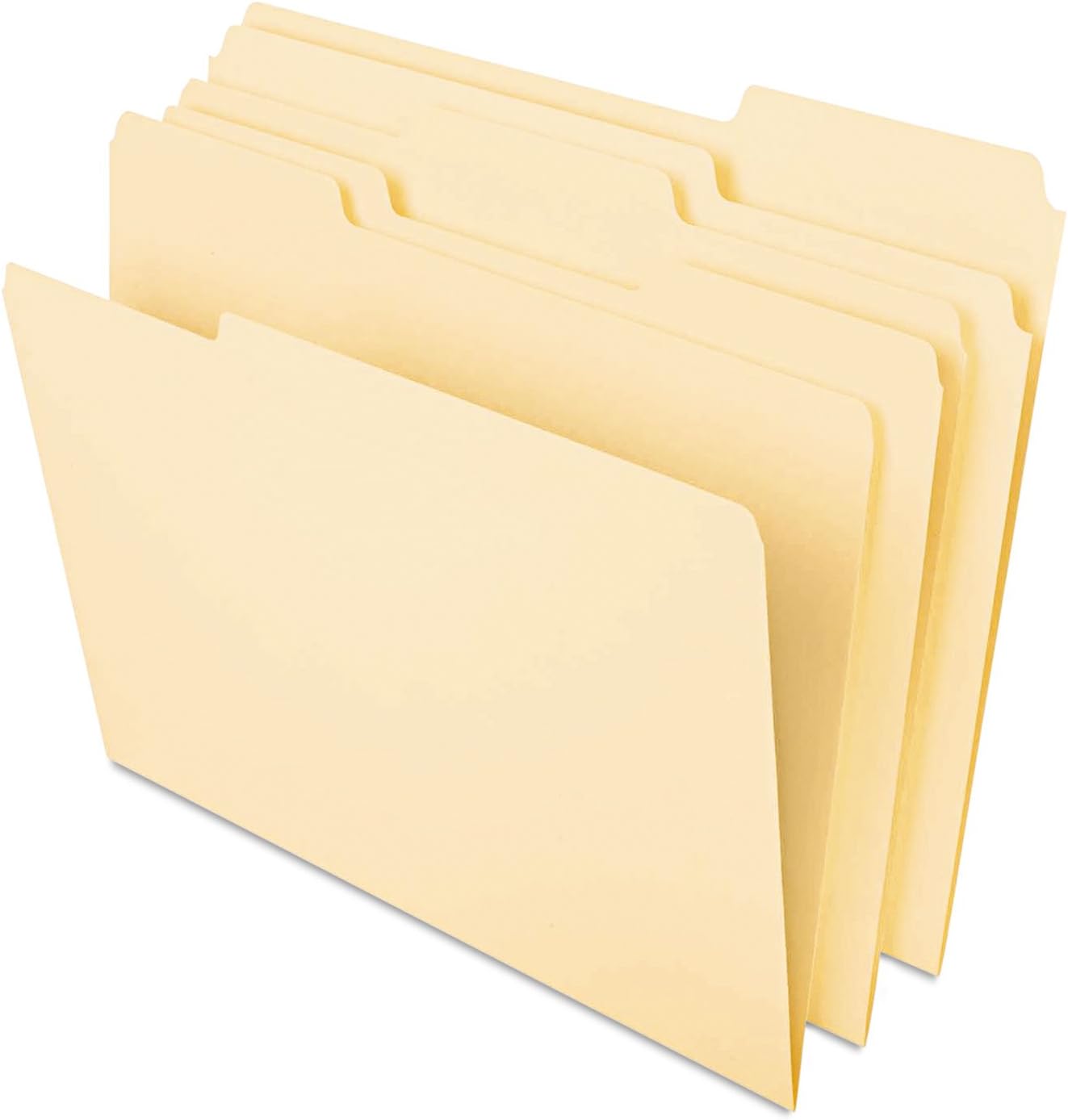 Universal Deluxe Heavyweight File Folders, 1/3-Cut Tabs: Assorted, Legal Size, 0.75" Expansion, Manila, 50/Pack