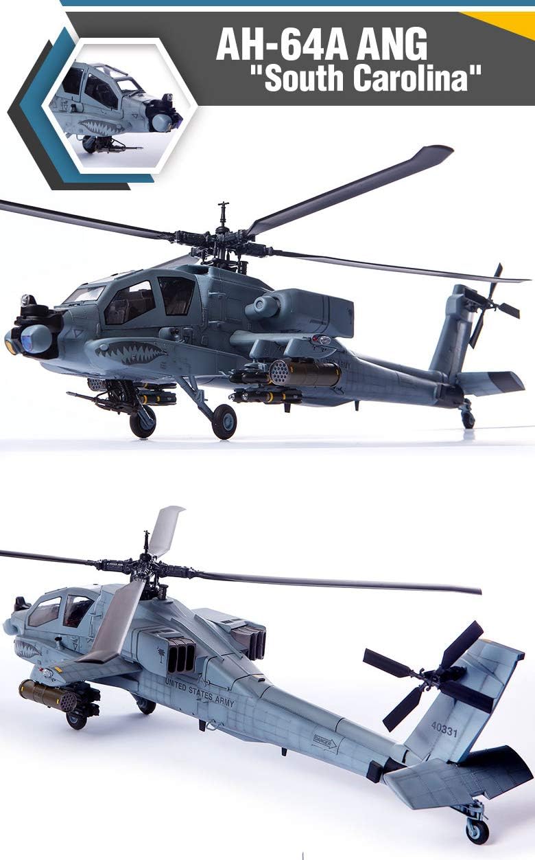 Academy 1/35 US Army AH-64A Apache South Carolina ANG Plastic Model 12129
