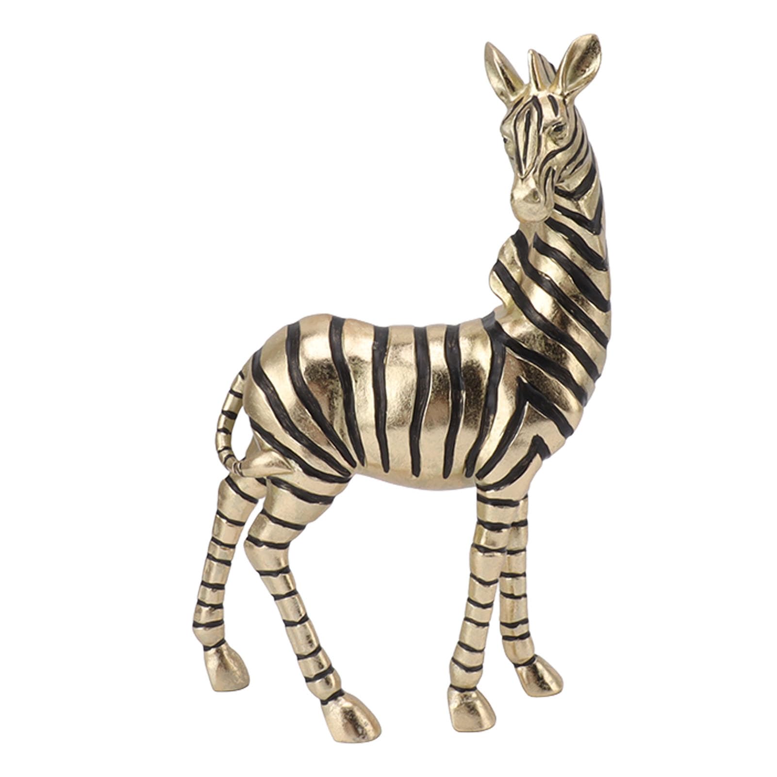 Statua della Zebra Decorazioni per la casa, Statue di Zebra in Resina Oro vivido, Figurine in Stile Moderno, Statue di Ornamenti di Animali Decorazioni per Il Soggiorno Figure di Ornamento