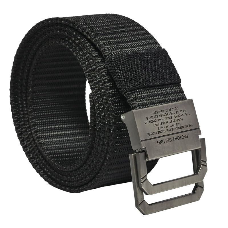 Nylon Belt For Men, Casual Belt No Hole Waist Belt With Metal Buckle Stylish Design Heavy Duty Stretchable Regular Use (Free Size)-image-32