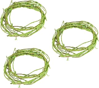 Ipetboom 3Pcs Brinquedos De Répteis Lagarto Terrário Decoração De Répteis Répteis Répteis Videiras Decoração Rattan Caixa Para Animais De Estimação Planta Paisagem Videira Falsa Folha