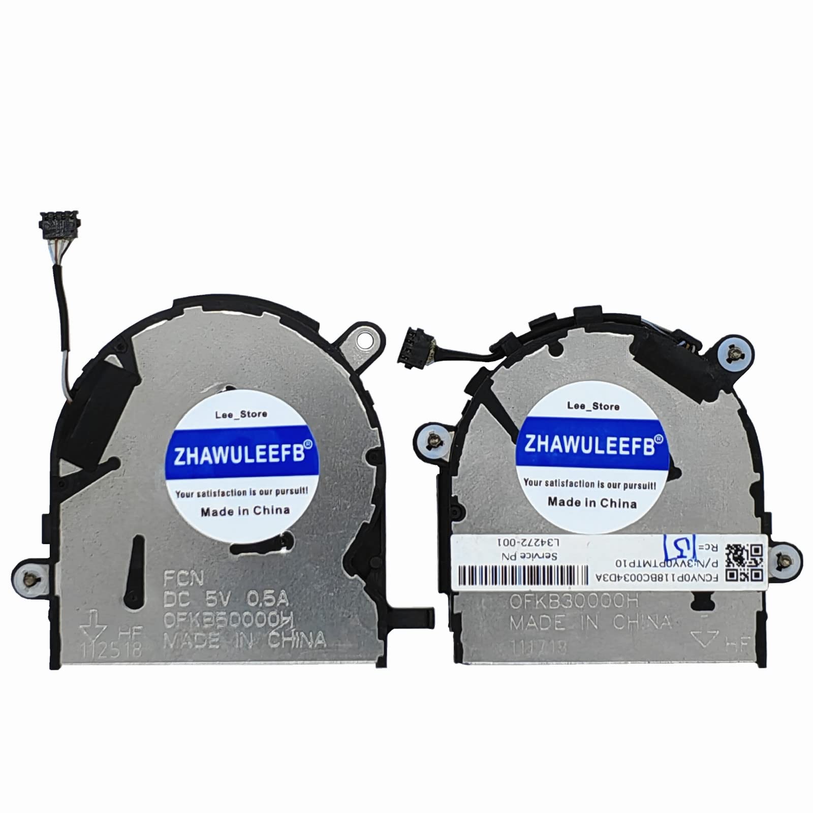 Lee_storeLee_store Replacement New CPU and GPU Cooling Fan for HP EliteBook X360 1030 G3 Series L31859-001 L34272-001 0FKB50000H 0FKB30000H Fan