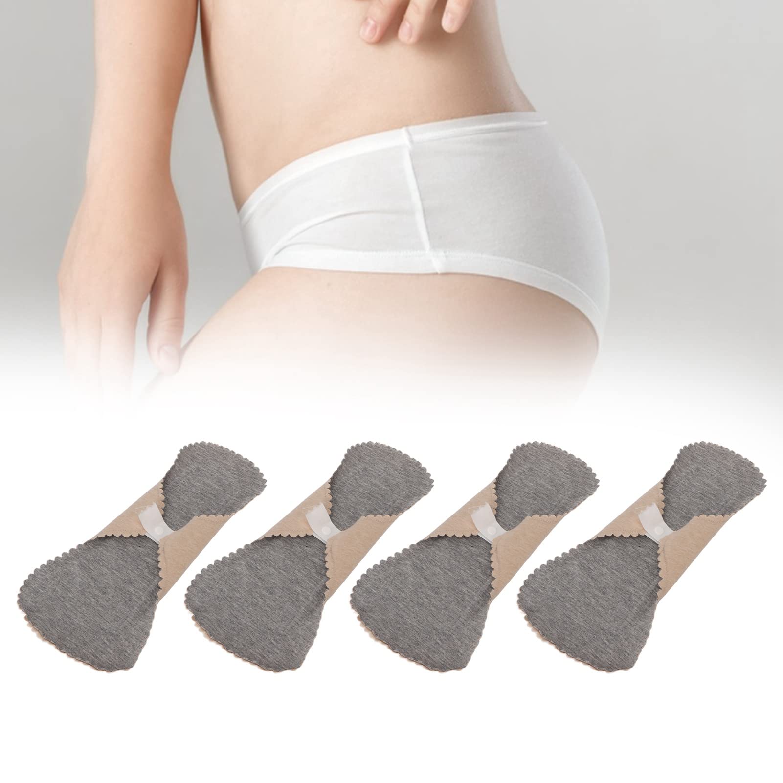 Assorbenti mestruali lavabili in grafene, morbidi e a prova di perdite, riutilizzabili con bottoni a pressione, delicati sulla pelle e igienici L