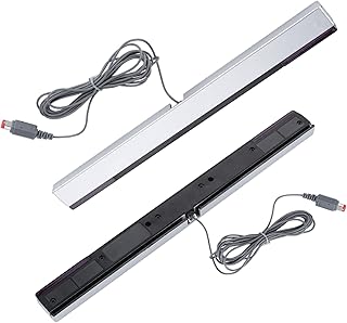 Sensor Bar for Wii, Replacement Wired Infrared IR Ray Sensor Bar, Portable Professional IR Ray Motion Sensor Bar Compatible for Wii and for Wii U Game Console, Includes Clear Stand