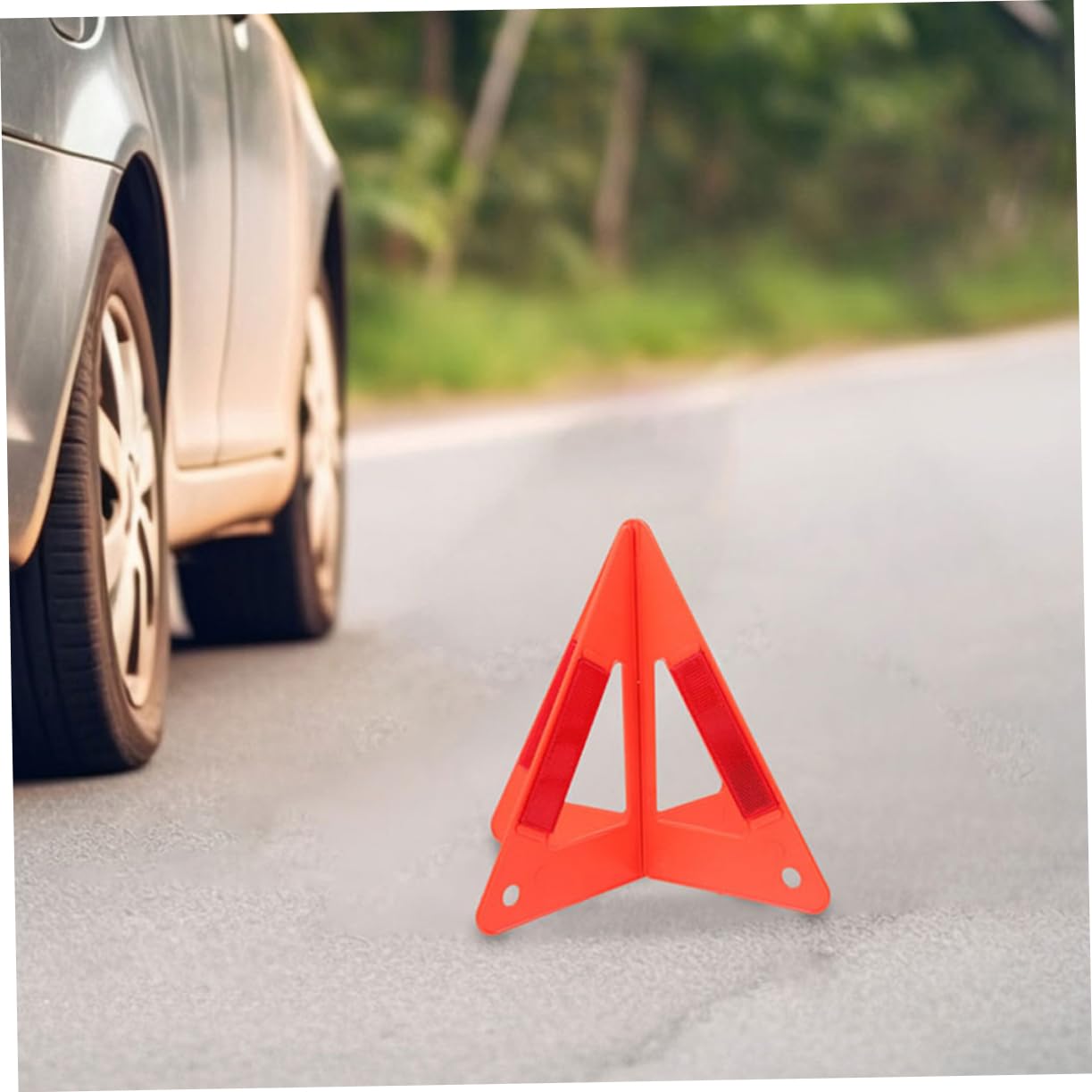 Cabilock 5pezzi Triangolo di Segnalazione per Auto Riflettente Triangolo di Emergenza per Veicoli Accessorio di Sicurezza Stradale Pieghevole Segnale di Avvertimento per Guida Notturna e Co