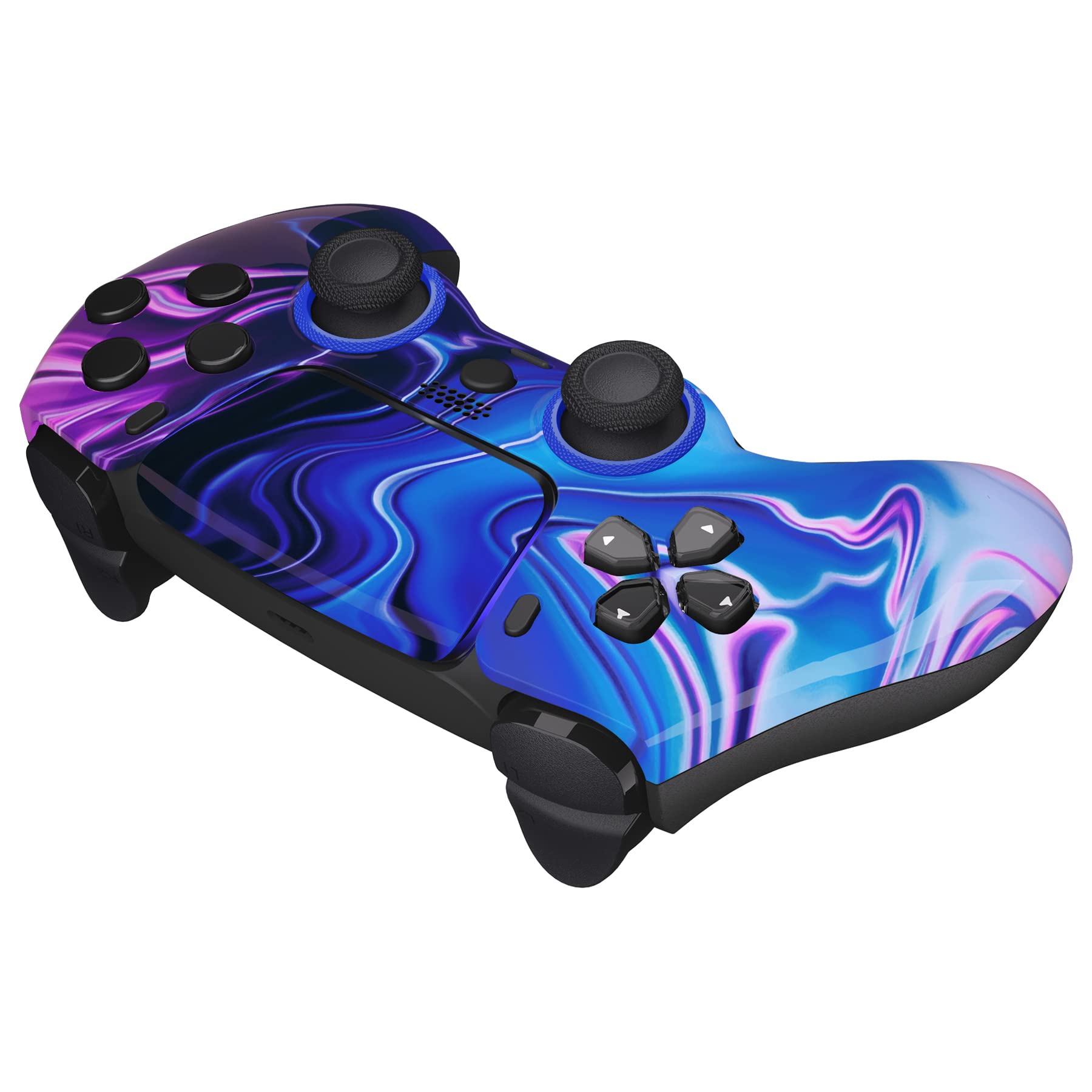 eXtremeRate Luna Cover Ricambio per ps5 Controller,Custodia Copertura Frontale Scocca Shell Ridisegnato&Touchpad&Anelli Compatibile con ps5 Joystick BDM 010/020/030/040/050-Origine del Caos