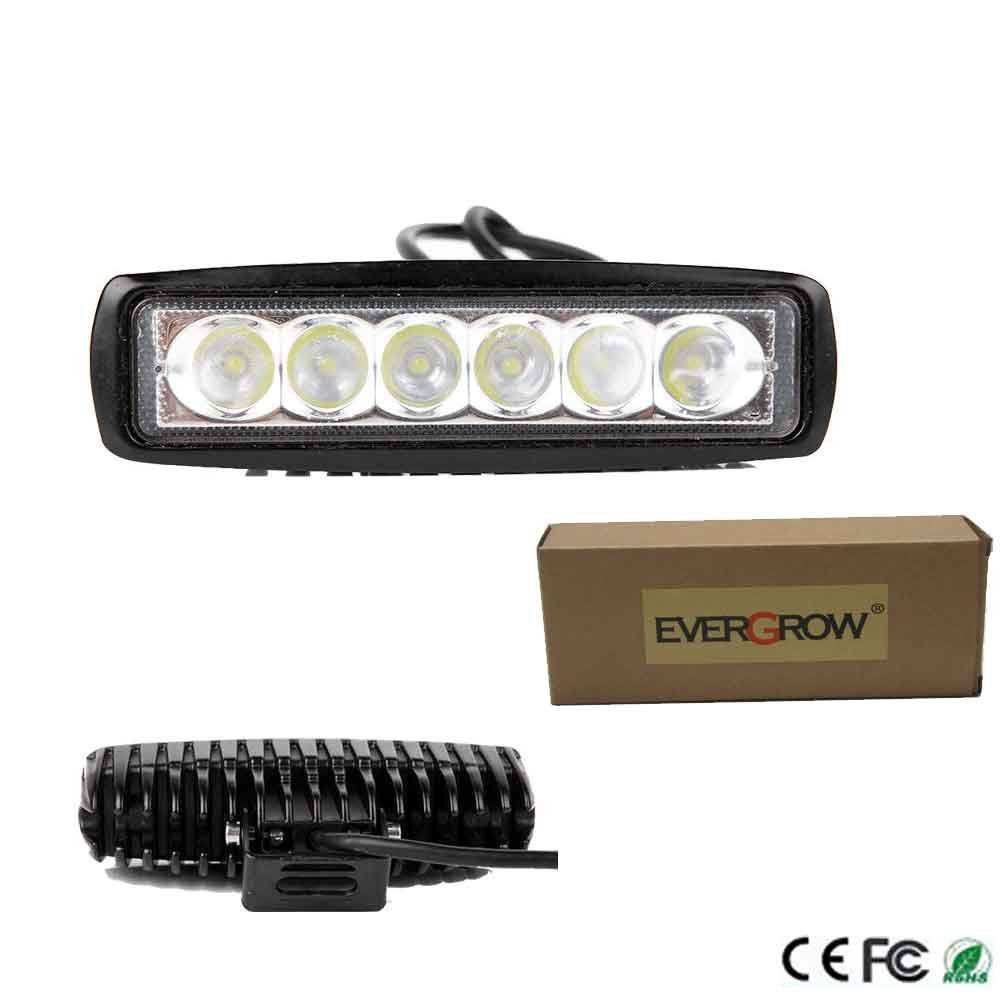 Buy EVERGROW Slim 18W 6",7" inch Flood LED Work Light Marine jet sail