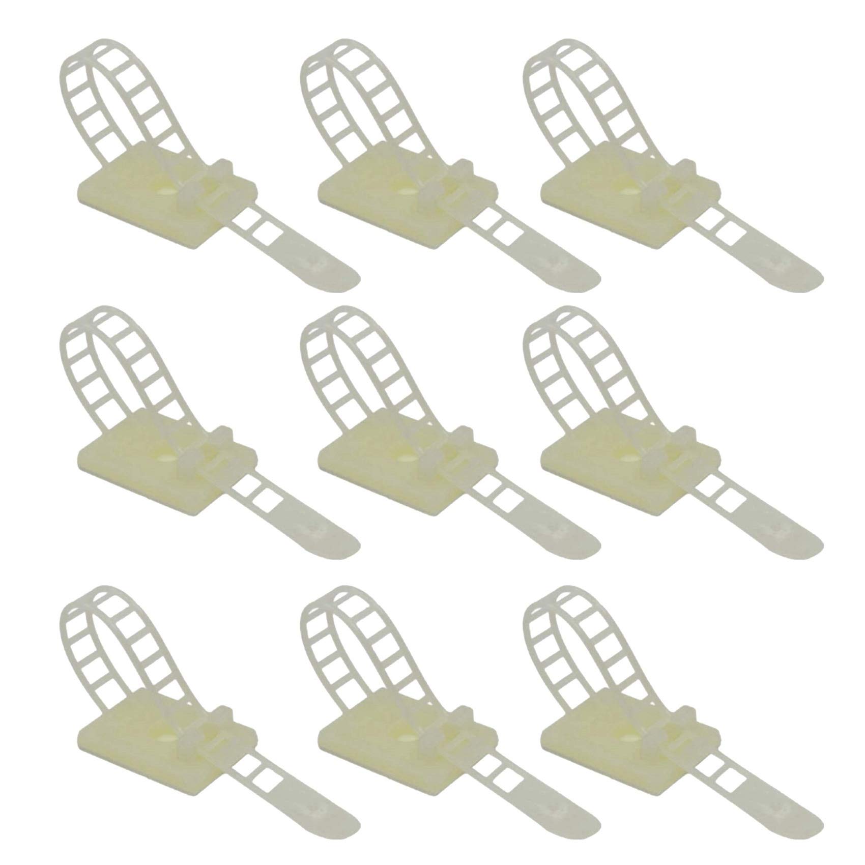 Wresetly White 200Pcs Adhesive Wire Clips Car Cable Wire Management Cable Holder For Car Office,