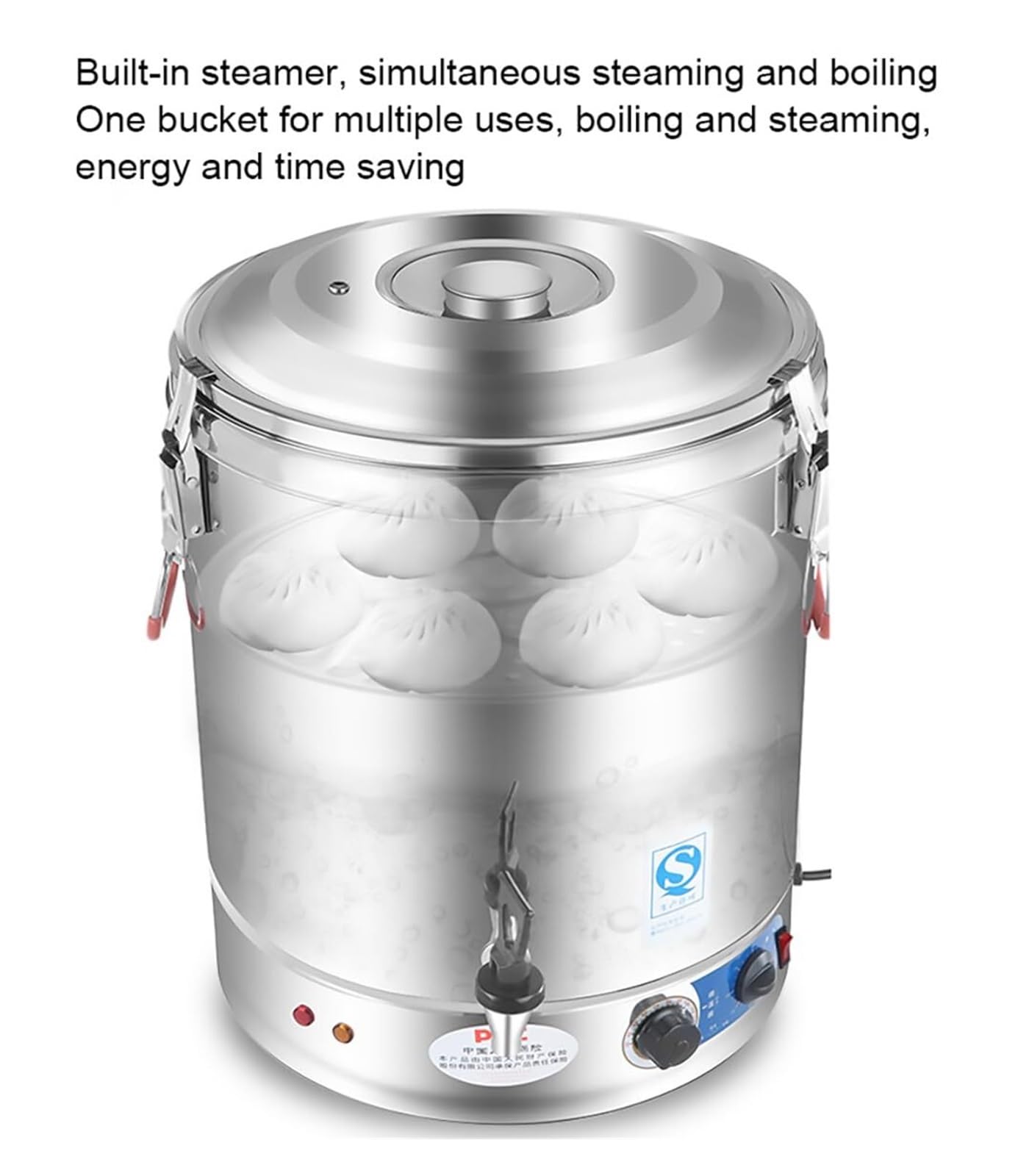 Bollitore Professionale Acqua Calda 40L/50L/60L/70L | Scaldacqua Industriale Inox con Termostato Digitale (30-110°C) per Ristoranti, Bar e Hotel