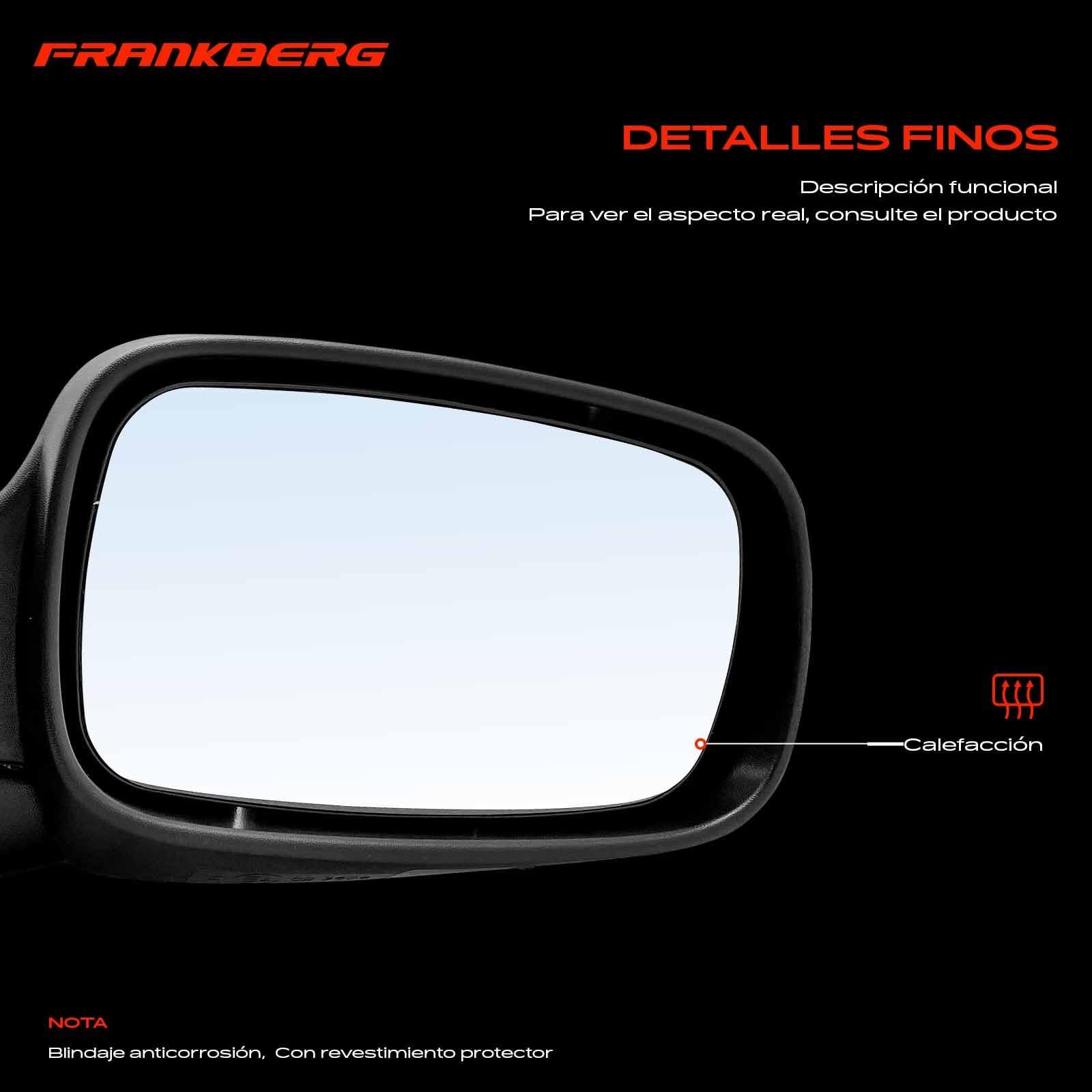 Frankberg Espejo retrovisor exterior eléctrico derecho de 7 Polos.
