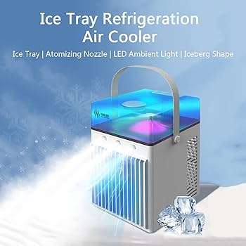 Amazon | ポータブルエアコンファン、6つのアイスクリスタル