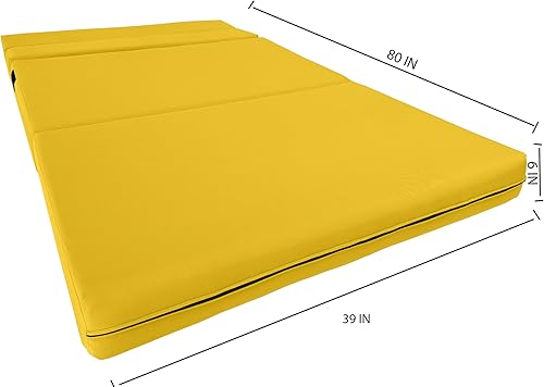 Miniatura 3 de D&D Futon Furniture Colchón plegable de espuma, tumbona para silla, sofá cama estudio para invitados, individual XL, 80 x 39 x 6 pulgadas de grosor