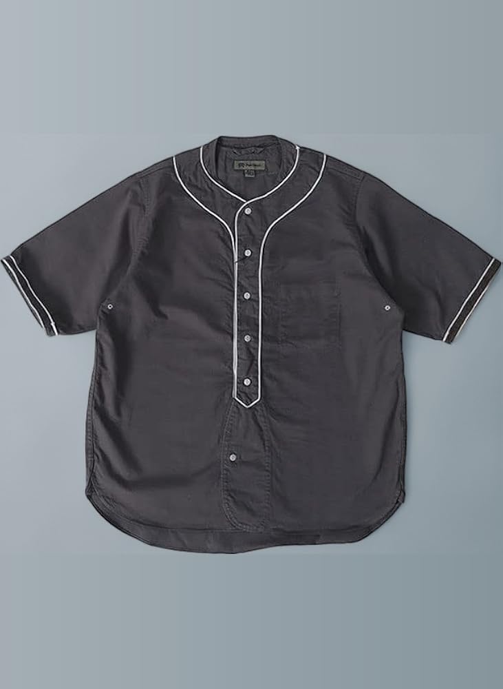 トップス NigelCabourn BASEBALL SHIRT SHORT SLEEVE Nigel Cabourn Baseball Shirt Short Sleeve Type 2 in Light