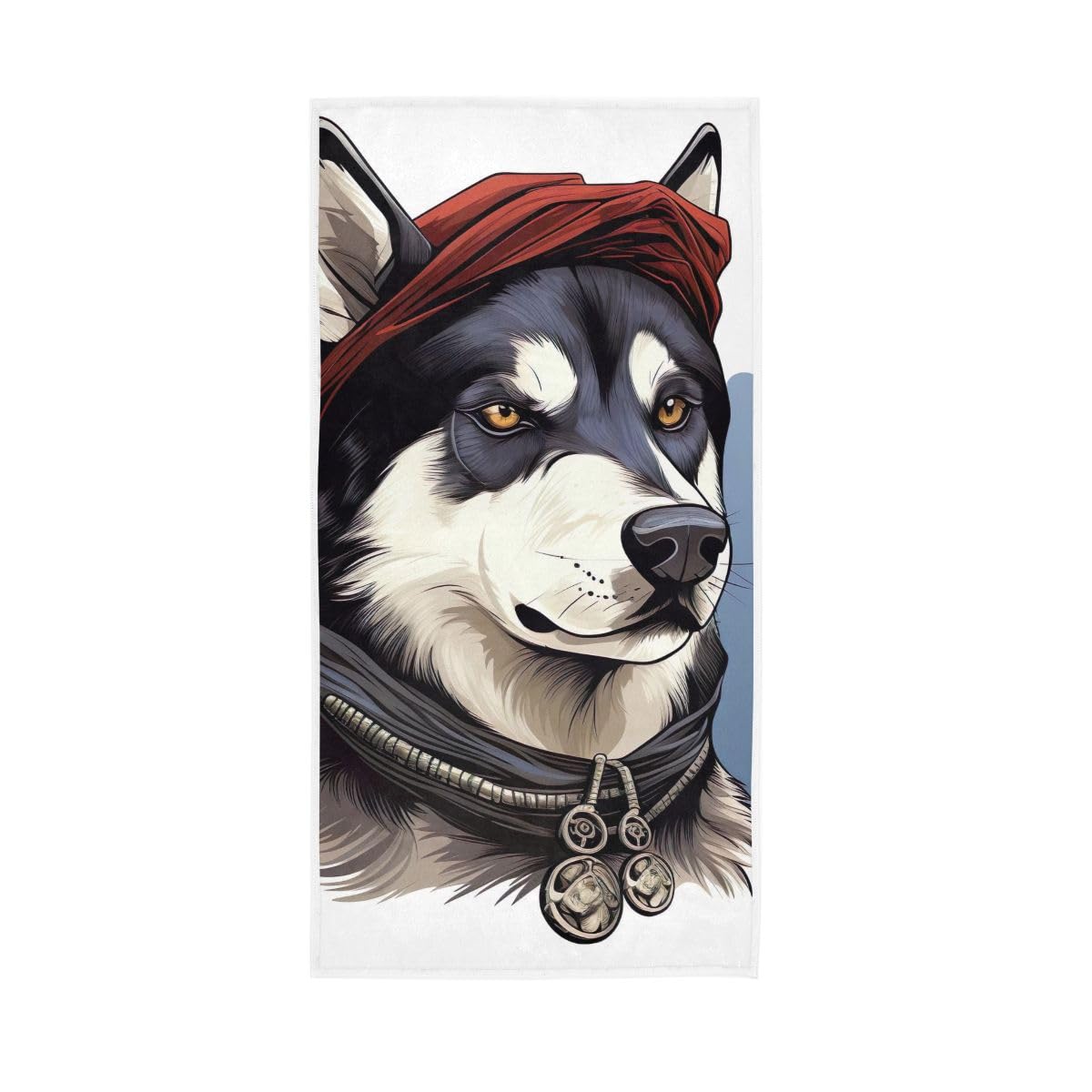 LSRCPD Cute Husky Dog Farmhouse Hand Towels Bathroom, Hand Towels for Bathroom, Travel, Camp, Hotel, Spa 15 x 30 Inches