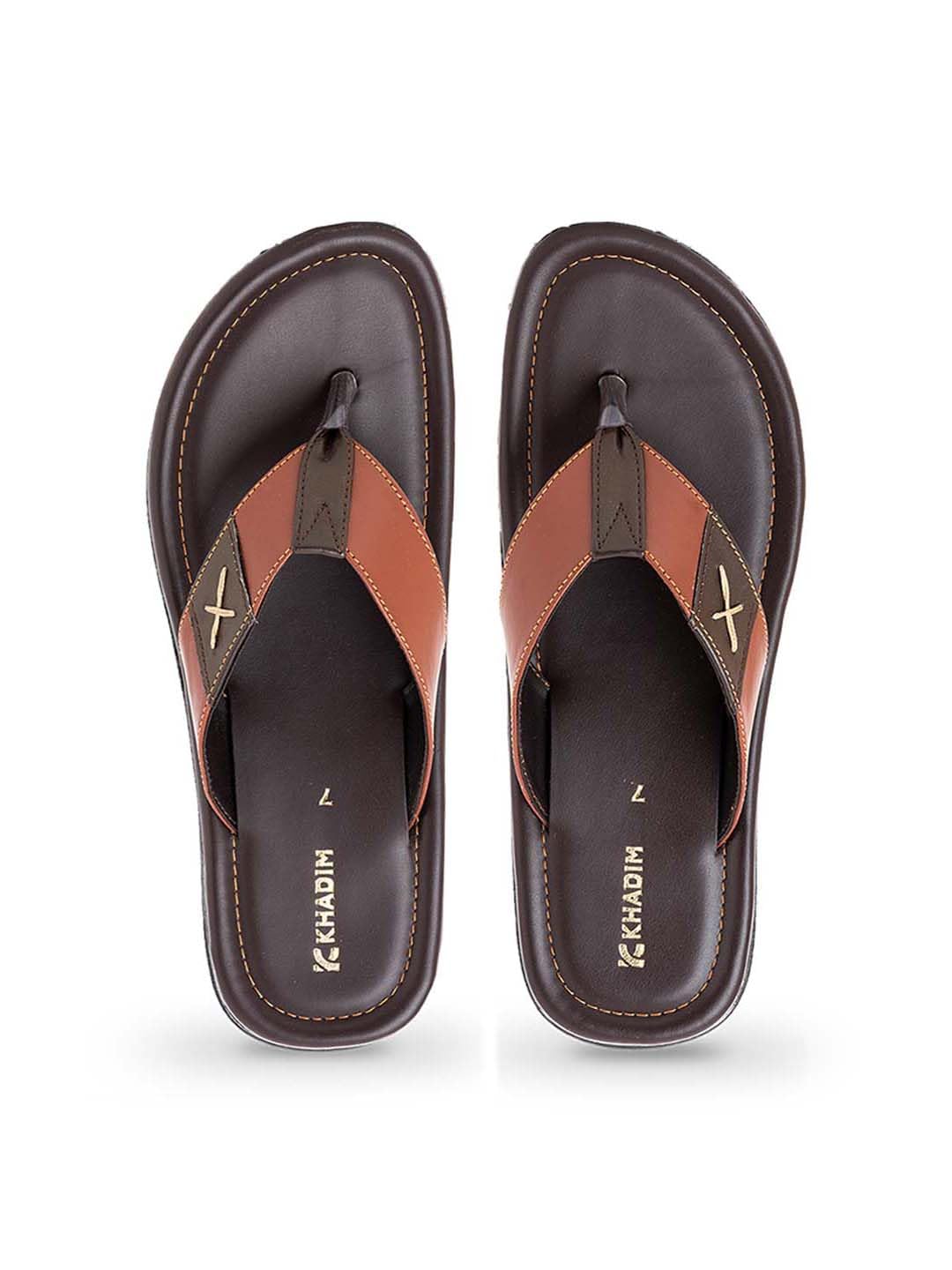 Khadims Brown Casual Flip Flops for Men (9466454) (B0B1QQXYCF) Amazon Price History, Amazon Price Tracker