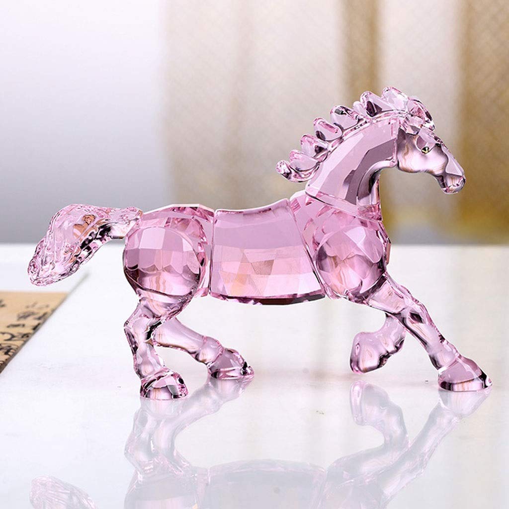 Amazon.co.jp: 1つのクリスタルガラスの成功馬の彫刻