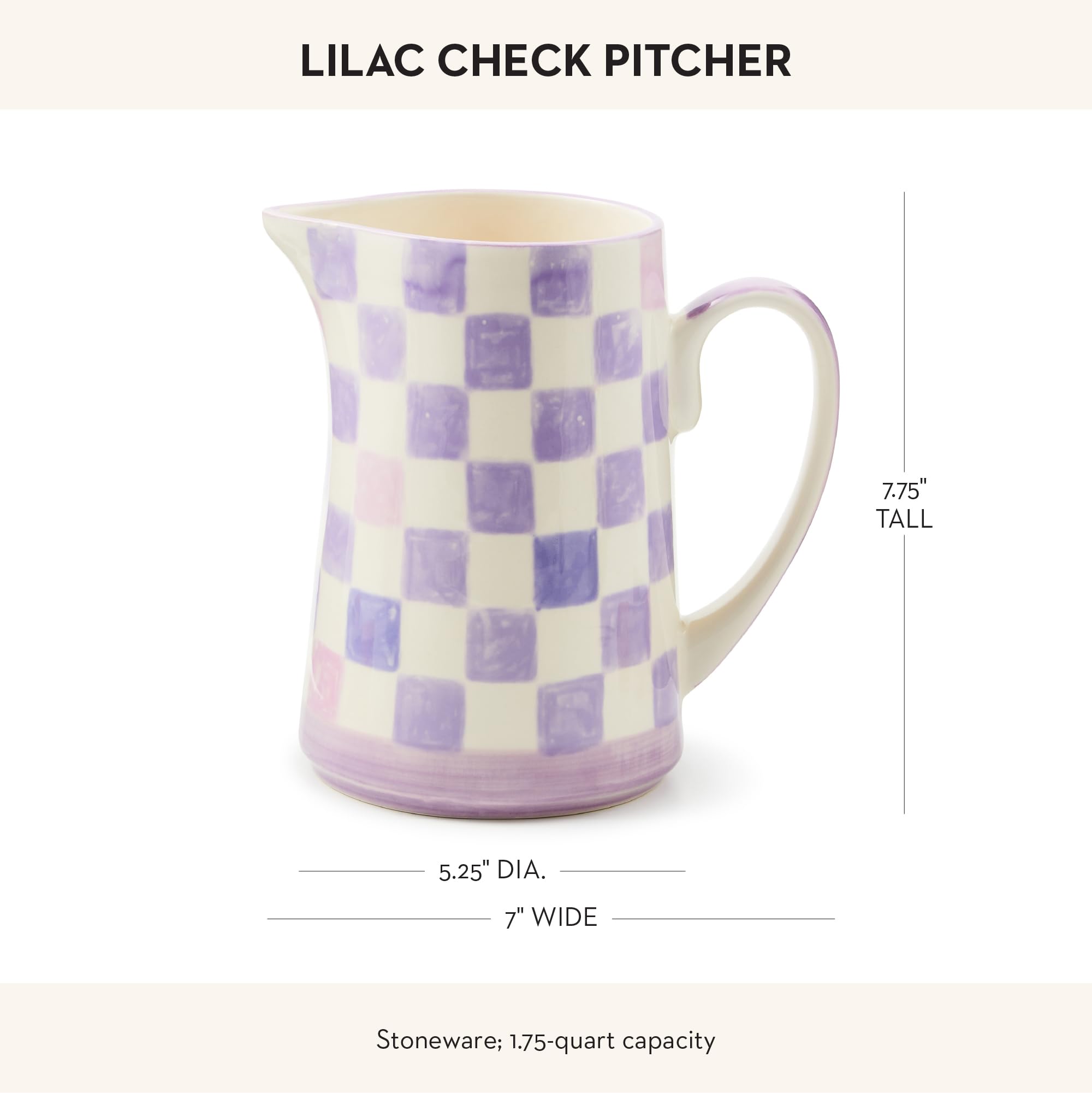 Amazon.com: MACKENZIE-CHILDS Stoneware Pitcher with Spout