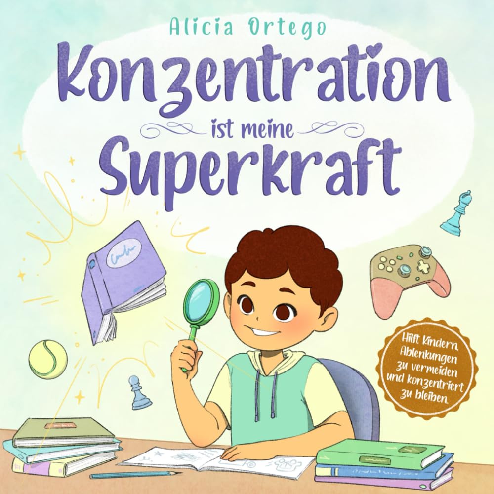 Konzentration ist meine Superkraft: Eine inspirierende Geschichte, die Kindern im Alter von 4 bis 8 Jahren hilft, aufmerksam zu bleiben, Ablenkungen ... zu stärken. (Meine Superkraft-Bücher)