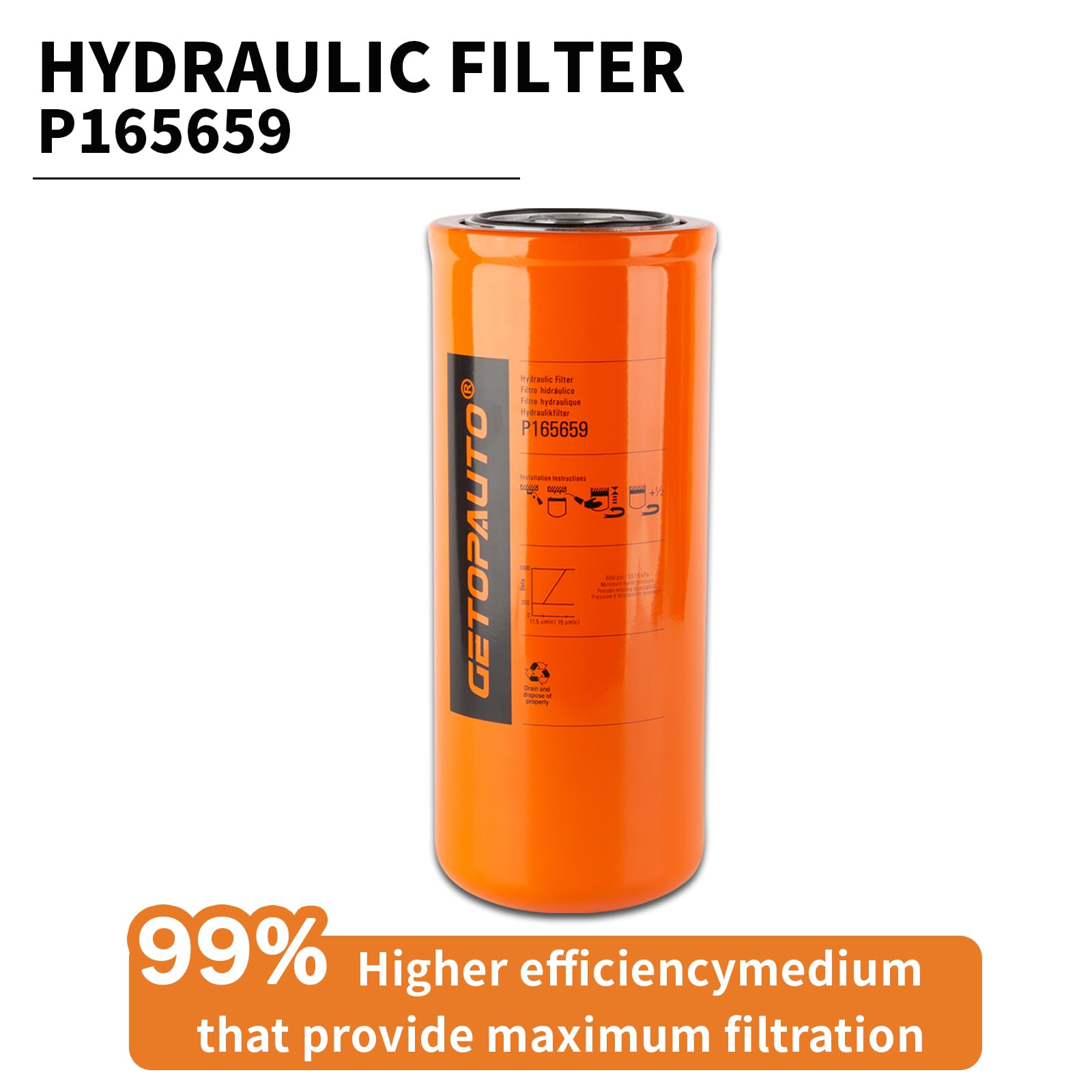 ニトロブース 450 未開封 Amazon.com: GETOPAUTO P165659 Hydraulic Filter Compatible with