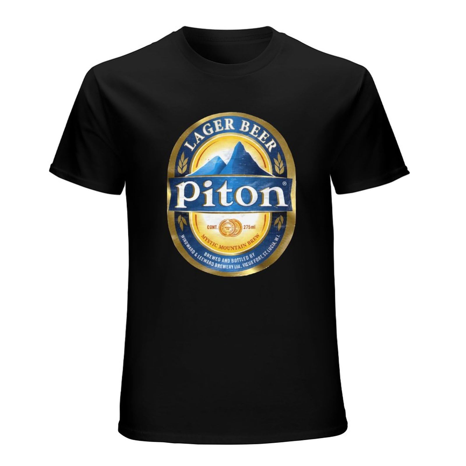 St Lucia Piton Beer Caribbean Drink Drinking T Shirt Black XXL