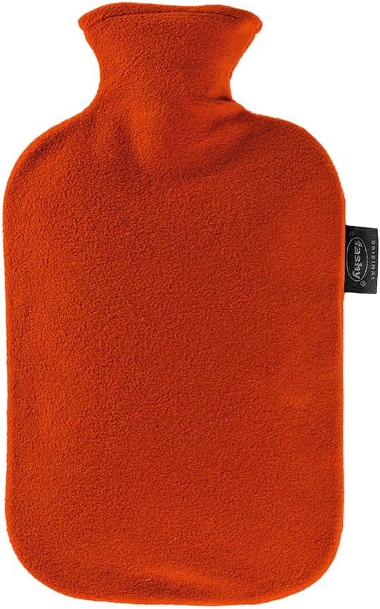 Fashy Hot Water Bottle with Fleece Cover Red 2.0L